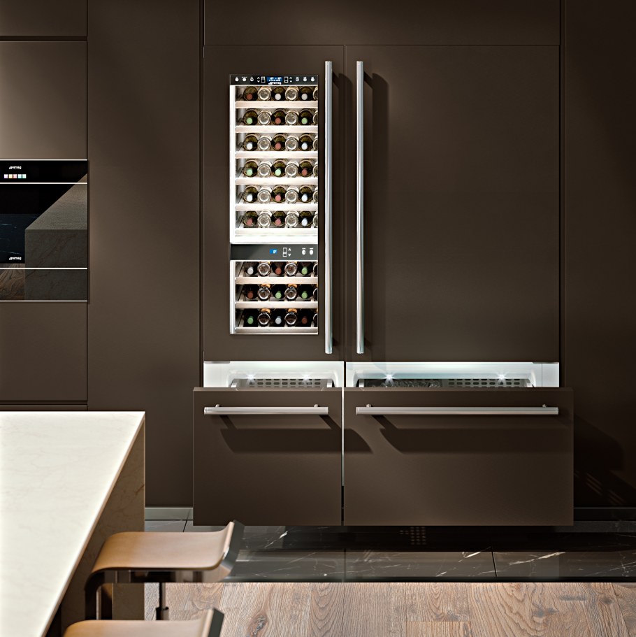 Винный холодильник встраиваемый Smeg