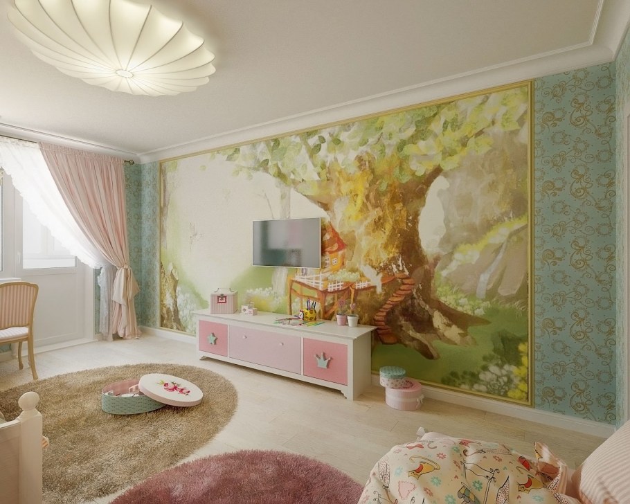 Фрески в интерьере детской