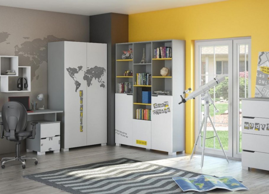 Серая мебель в детской