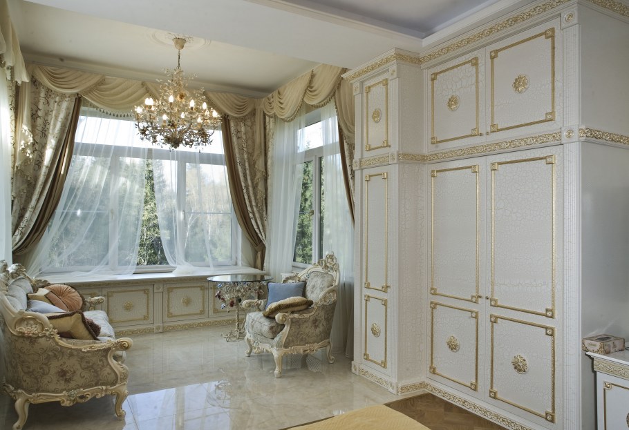 Шторы в стиле Ампир в интерьере