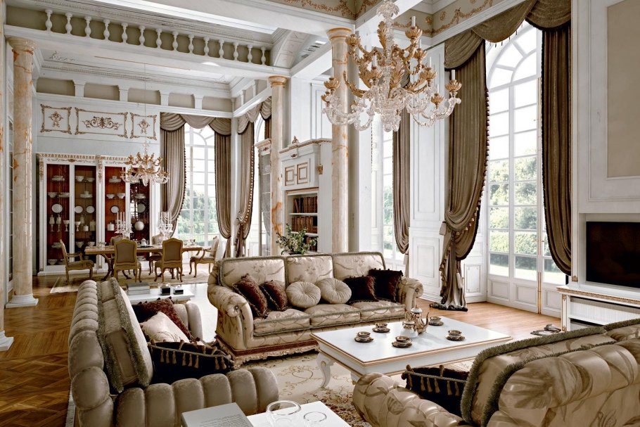 Шторы в английском стиле