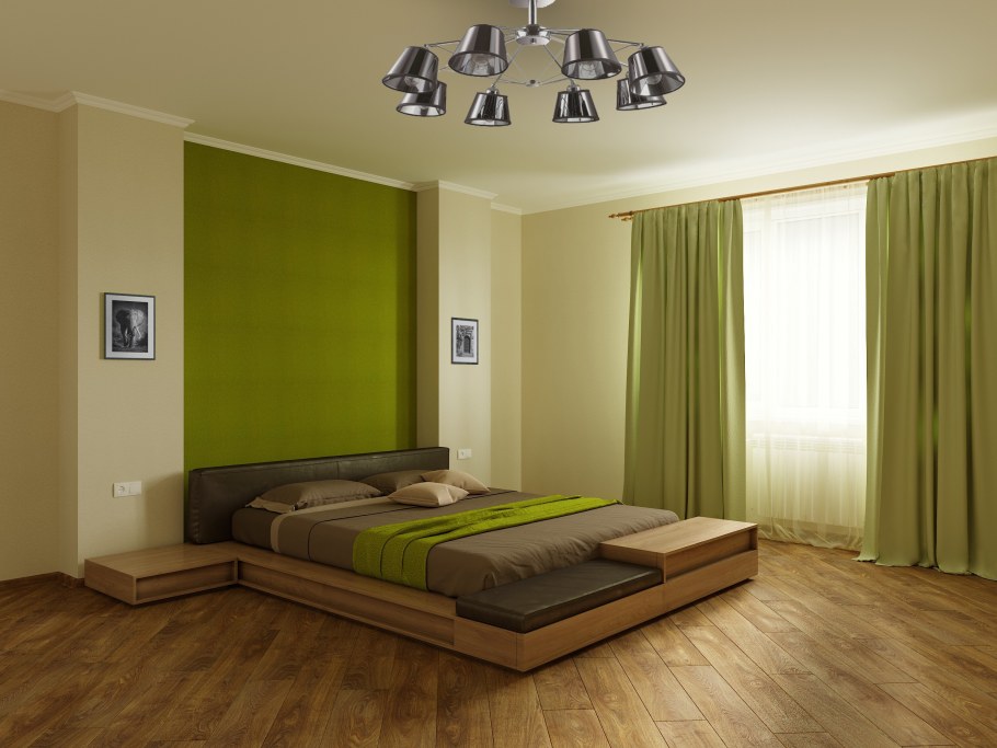 Гостиная в оливковых тонах