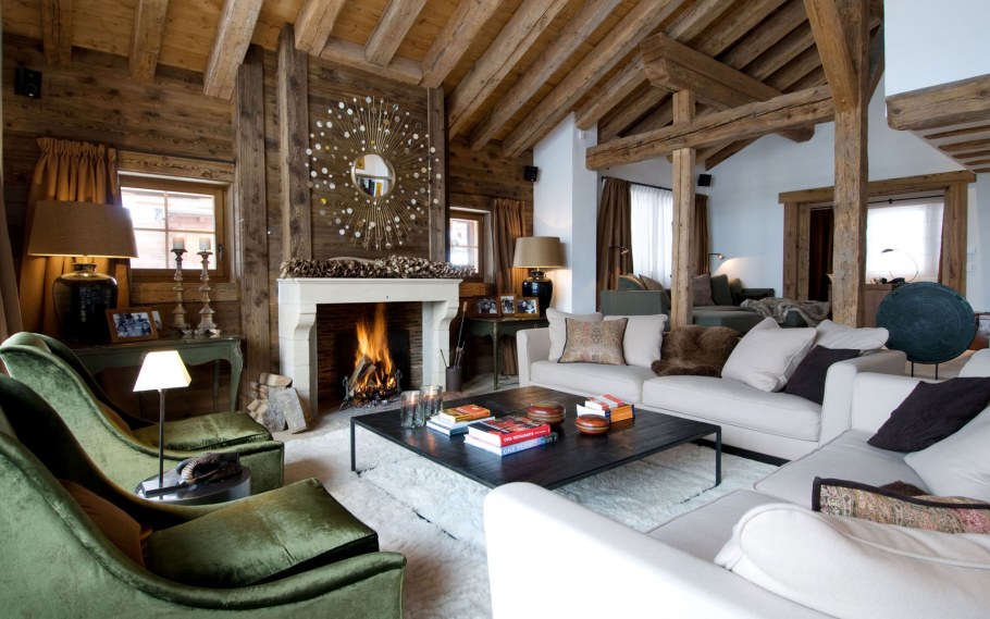 Гостинная в стиль Альпийский Шале