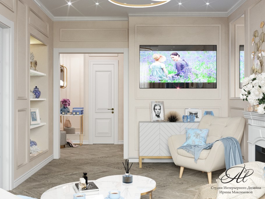 Детская Неоклассика с фиолетовым