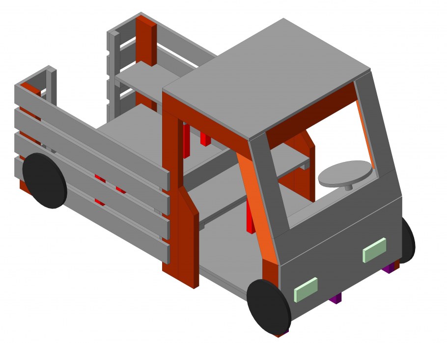 Машинка для детей из шин