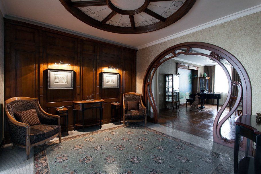 Интерьеры в стиле арт нуво Модерн