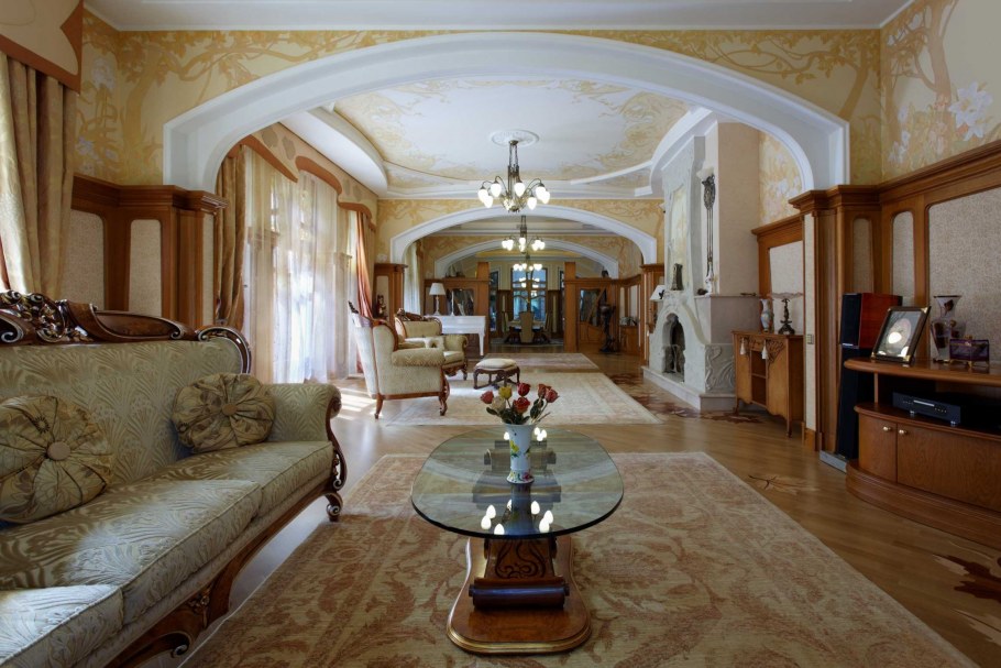 Интерьер альфонса мухи