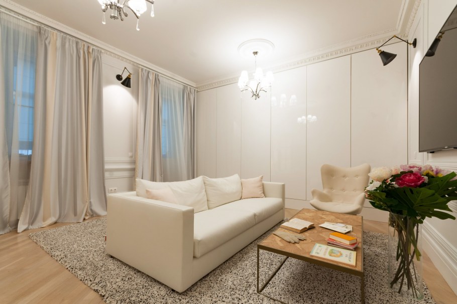 Бежевый интерьер от застройщика