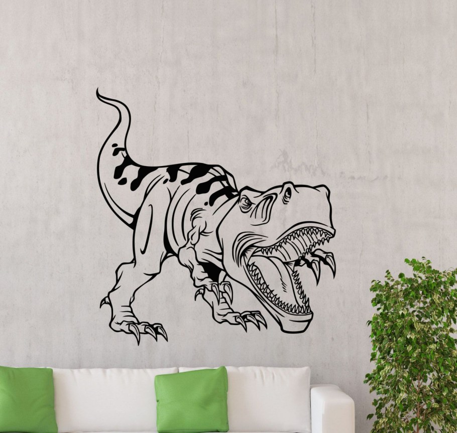 Трафареты динозавров для стен