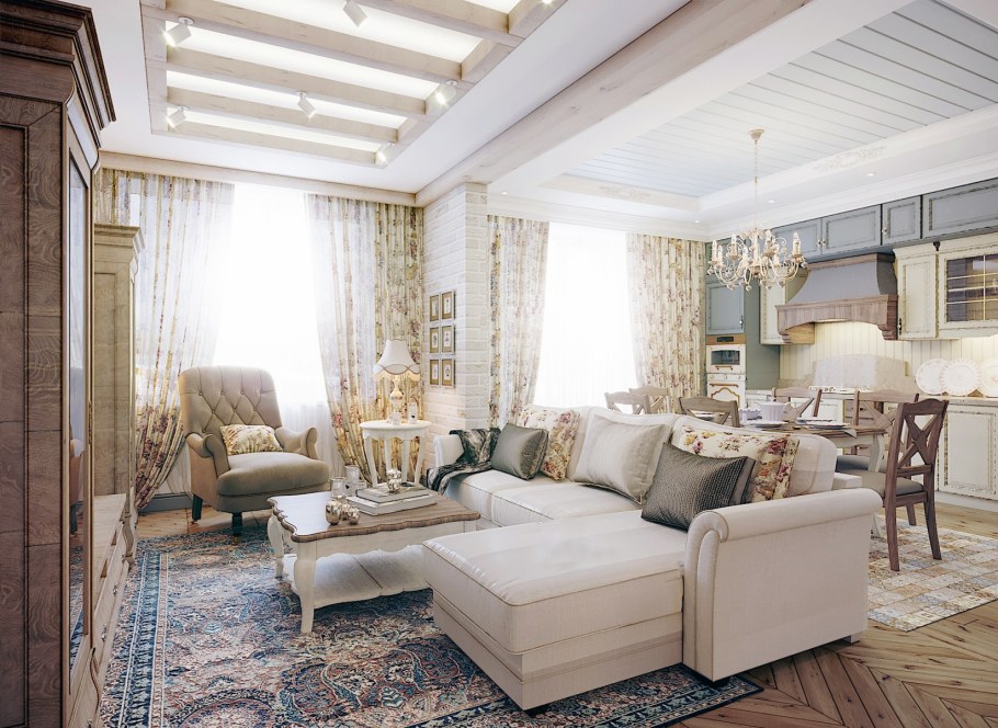 Гостнинаяв стиле Прованс