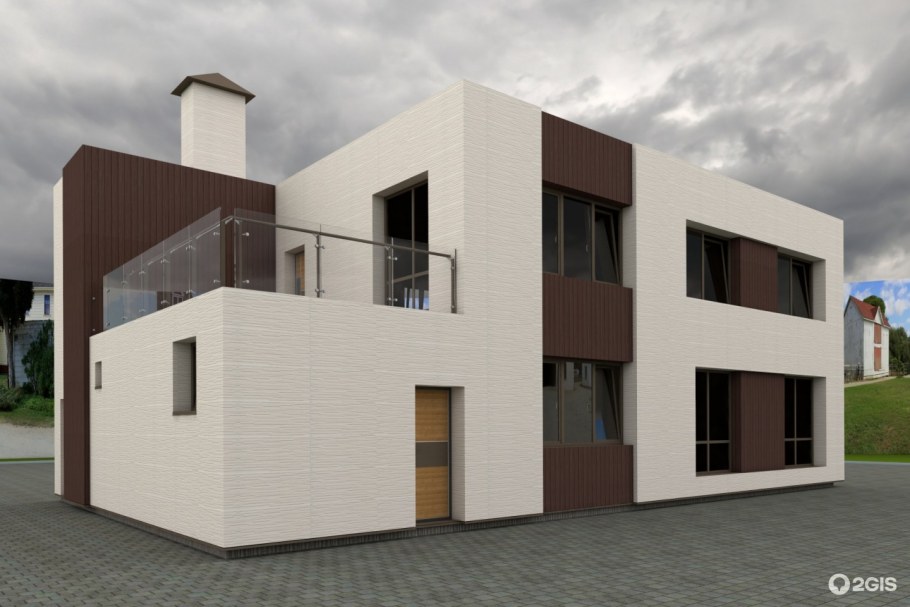 Минималистичный фасад из плит