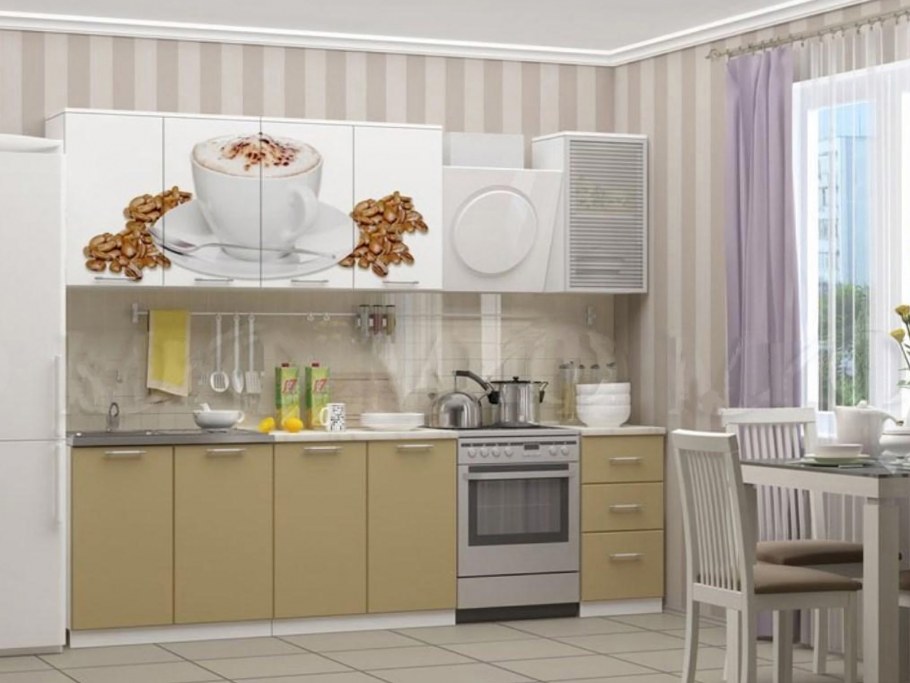 Кухня ЛДСП С фотопечатью Сакура 2,0 м