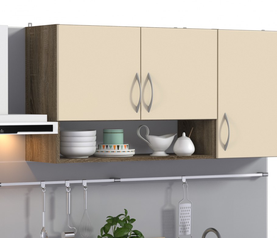 Кухня Люкс гобелен шампань/шоколад матовый