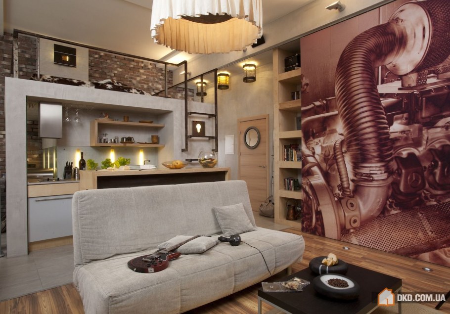 Студия в стиле лофт 25 кв