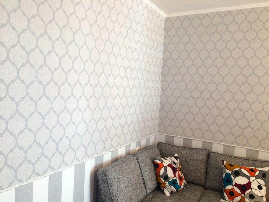 Комбинирование обоев низ и верх