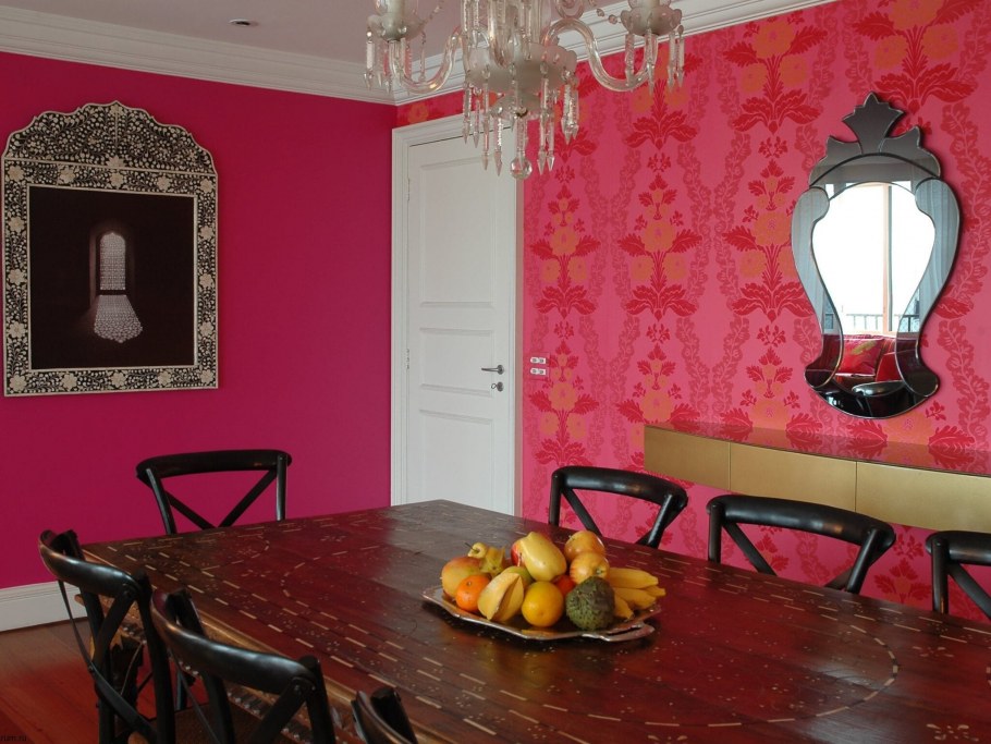 Обои компаньоны в интерьере кухни