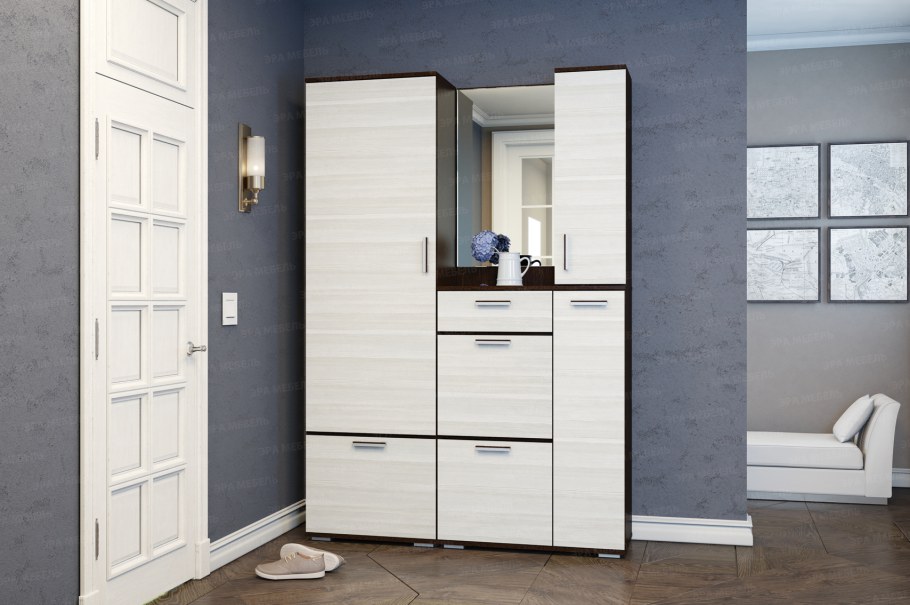 Обувница Lazurit серый венге