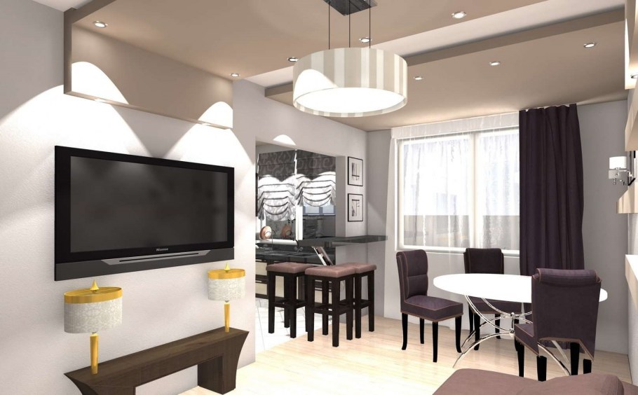 Хрущевка кухня совмещенная с гостиной