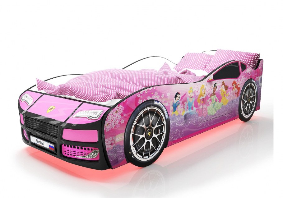 Кровать машина "турбо белая 2"