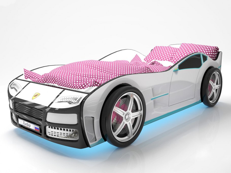 Кровать машина "турбо синяя 2"