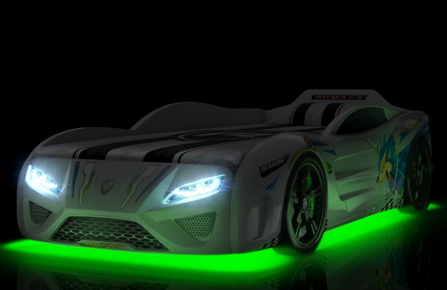 Кровать машина Дример неон