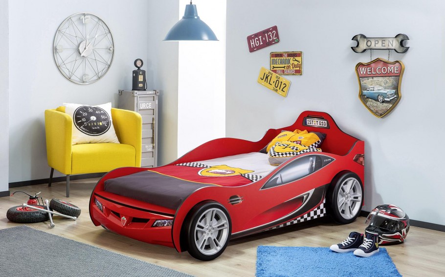 Кровать машинка в интерьере