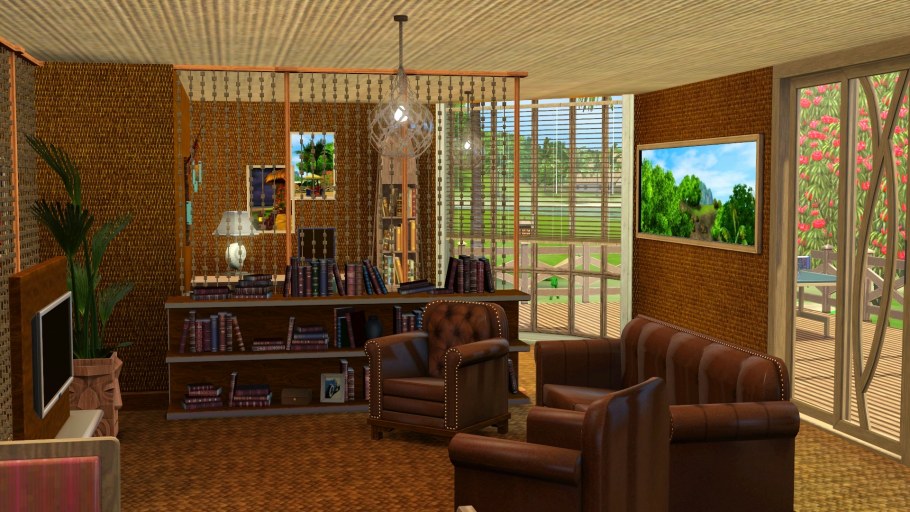 Комната в стиле бунгало