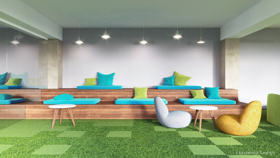 Лаунж зона в офисе