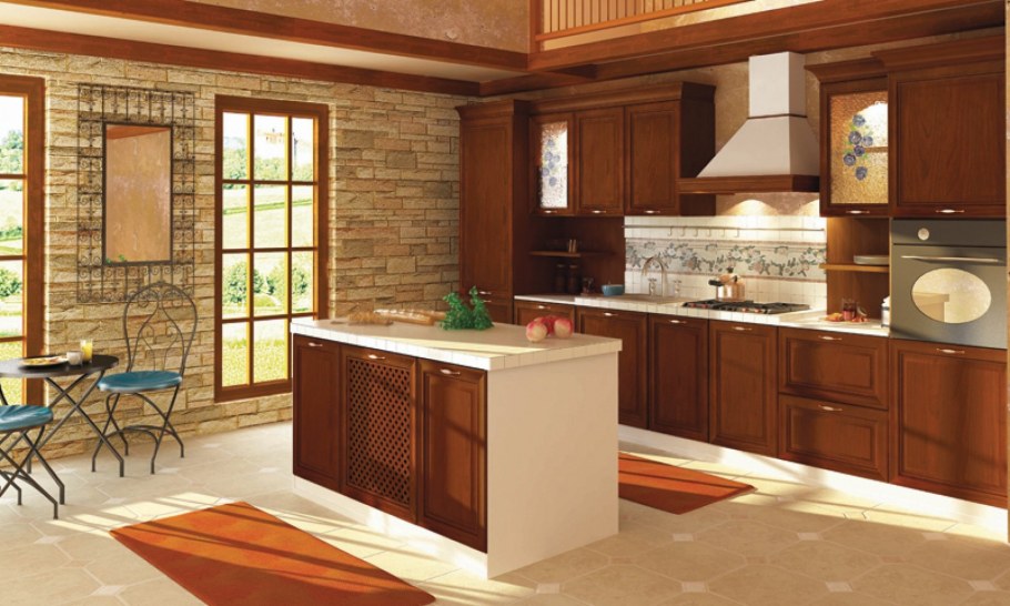 Кухонные стенки под дерево