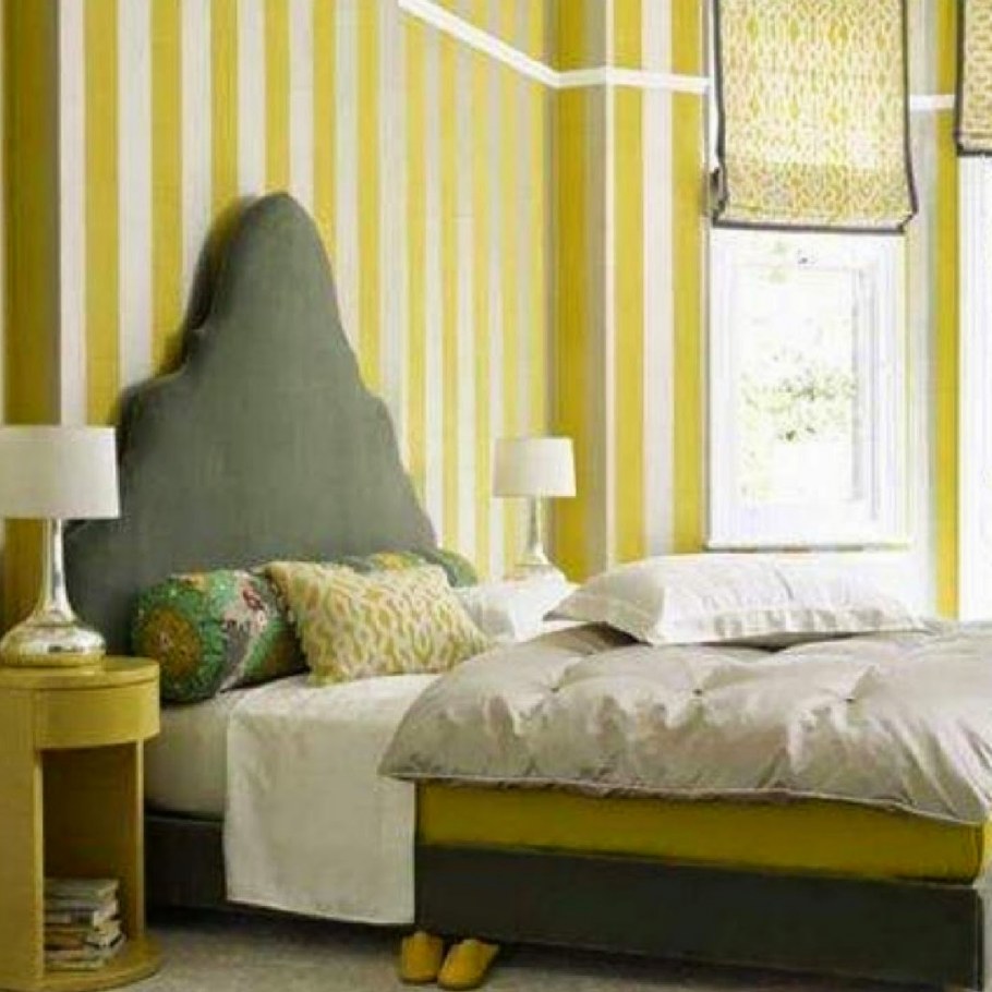 Бежево голубая спальня