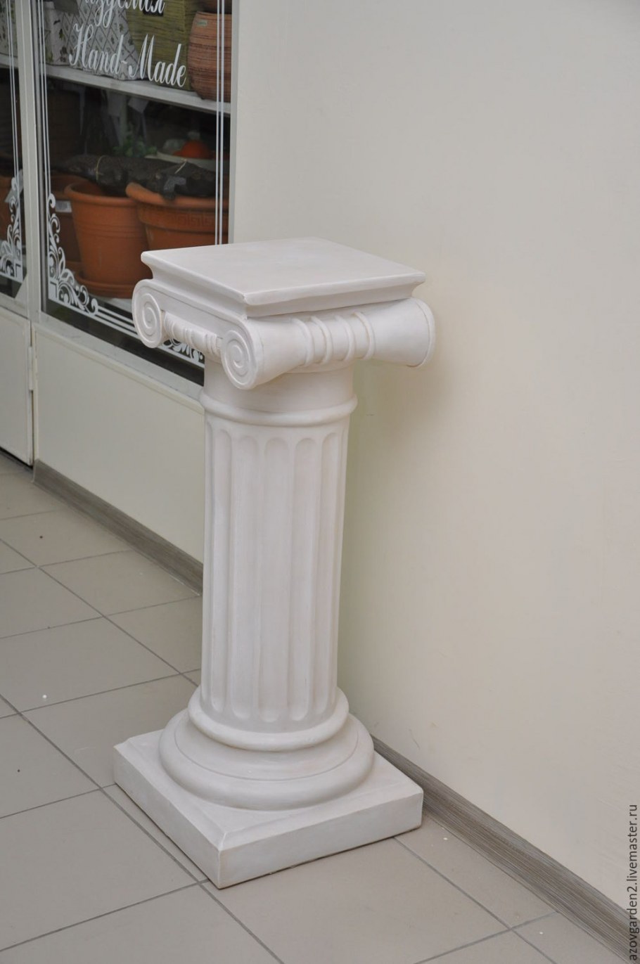 Полистоун колонна античная белая
