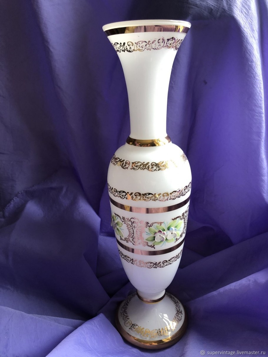 Напольная ваза богемское стекло