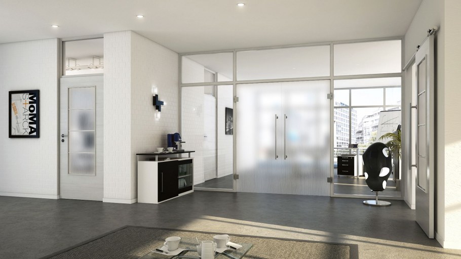 Стеклянные двери межкомнатные