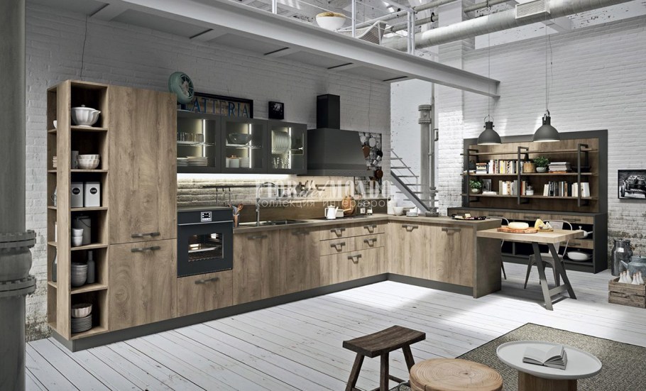 Кухня в стиле Индастриал Шик