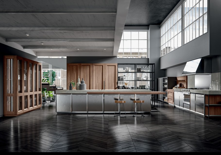 Кухня в стиле Индастриал Шик