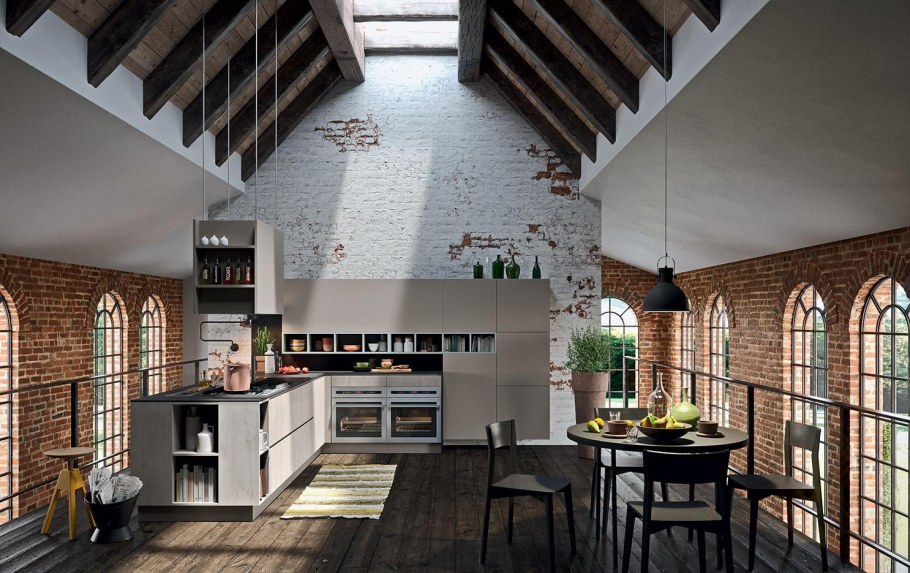 Интерьер в стиле Индастриал Шик