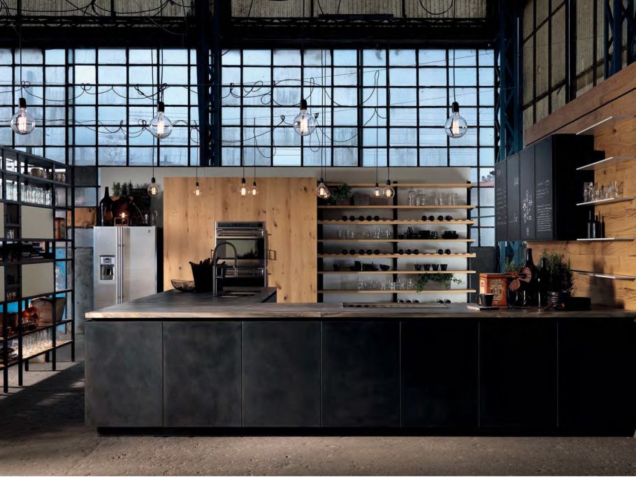 Кухня хрущевка лофт металл