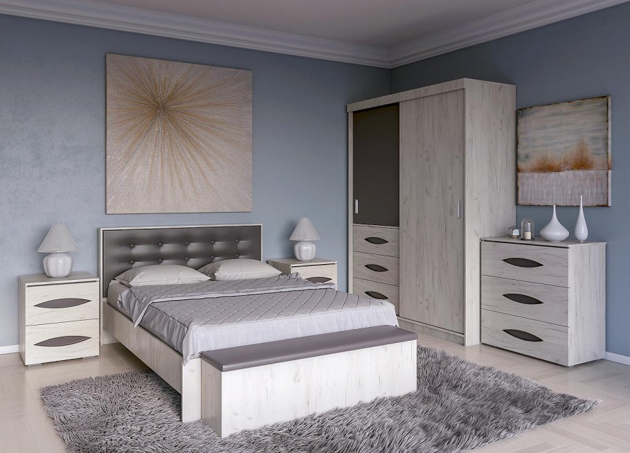 Спальня ультра белый глянец