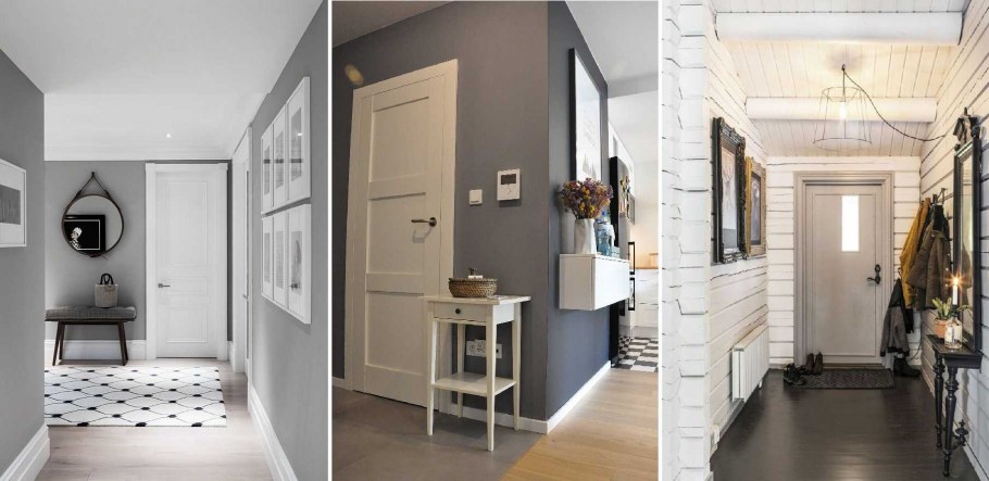 Серо коричневая прихожая