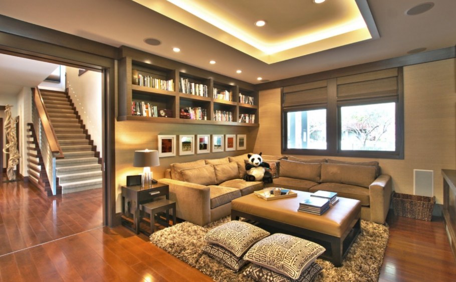 Освещение в гостиной в доме