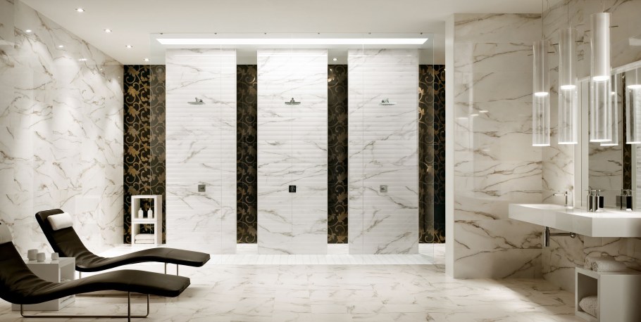 Скомбинировать плитку под мрамор