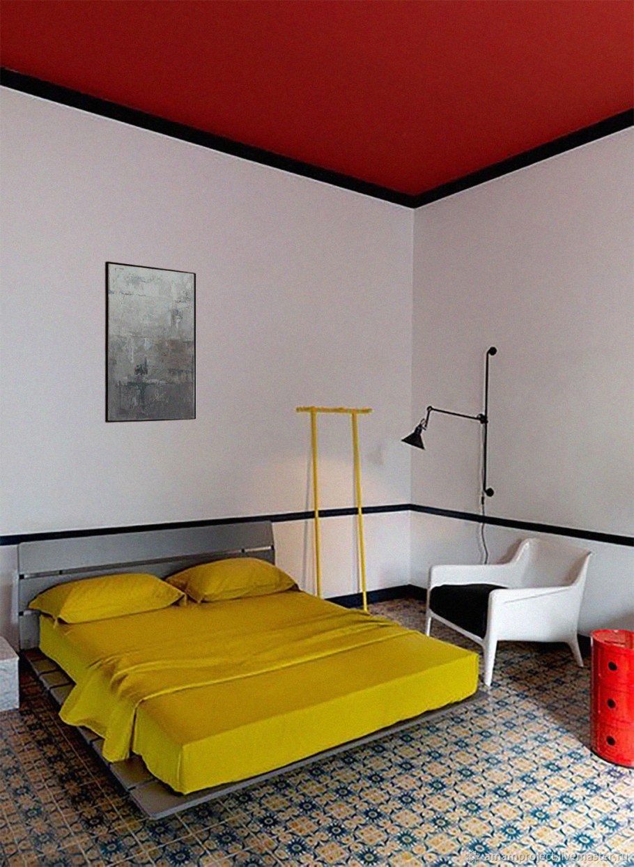 Баухауз интерьер спальни