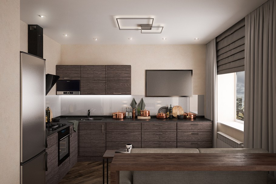 Дерзкий интерьер двухкомнатной квартиры