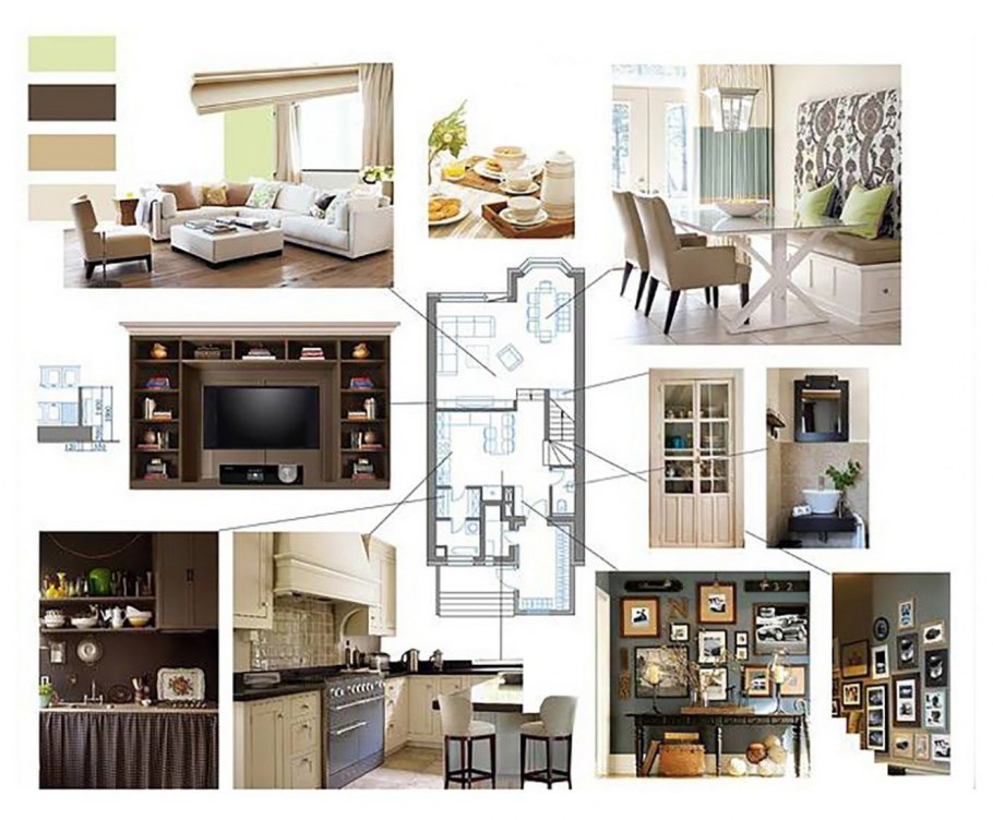 Интерьер загородной гостиной