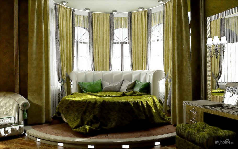 Спальня с эркером