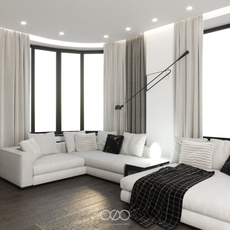 Трехкомнатная квартира в светлых тонах