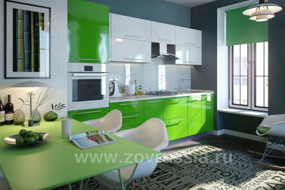 Гостиная в салатовых тонах