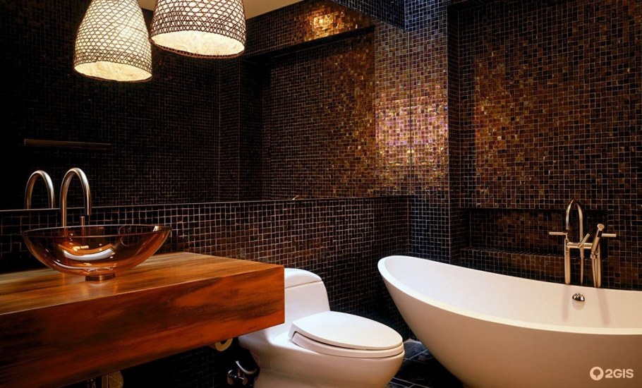 Ванная в черном стиле