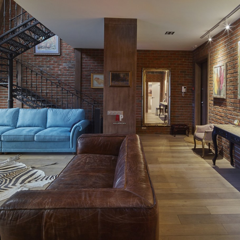 Внутренняя отделка дома в стиле лофт