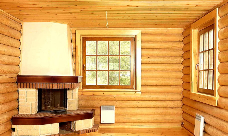 Спальня в деревянном домен